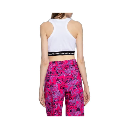 Logo-Print Cropped Tank Top
