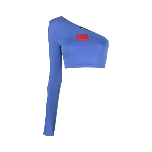 Logo-Patch One-Shoulder Cropped Top