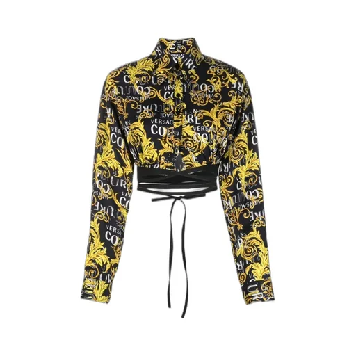 Cropped Logo-Print Shirt