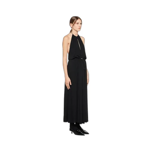 Organzine Halter Midi-Dress