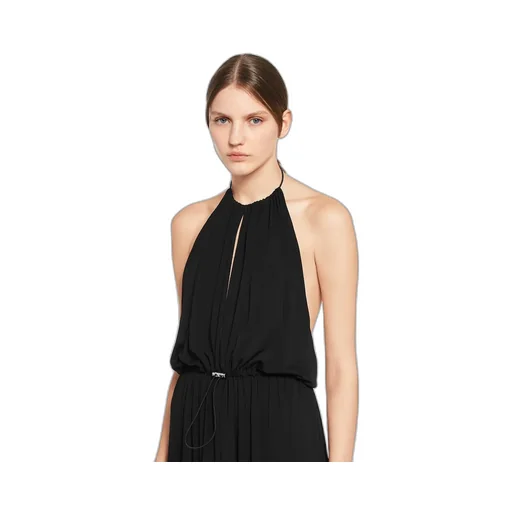 Organzine Halter Midi-Dress
