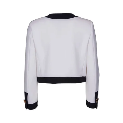 Moschino Heart Embellished Long-Sleeved Cropped Jacket