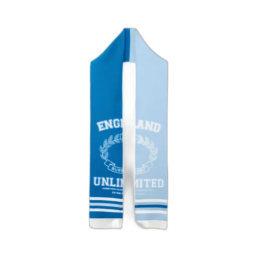 College Graphic Wool Silk Jacquard Scarf