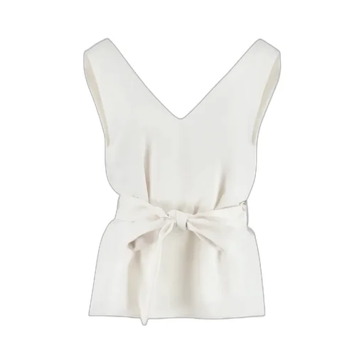 P.A.R.O.S.H. V-Neck Belted Top