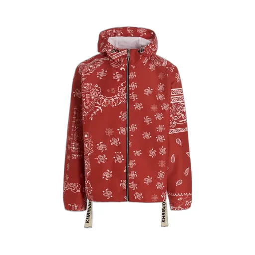 Paisley-Embroidery Hooded Jacket