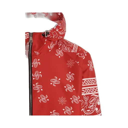 Paisley-Embroidery Hooded Jacket