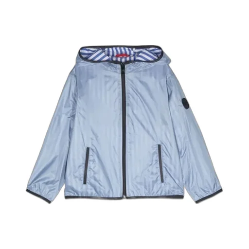 Fay Kids Long-Sleeved Zip-Up Hooded Jacket