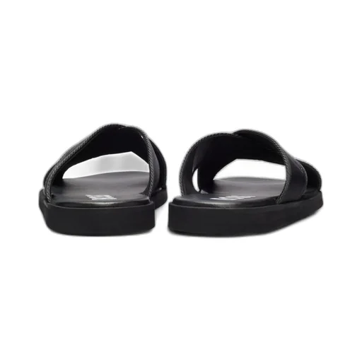 Logo-Print Leather Slides
