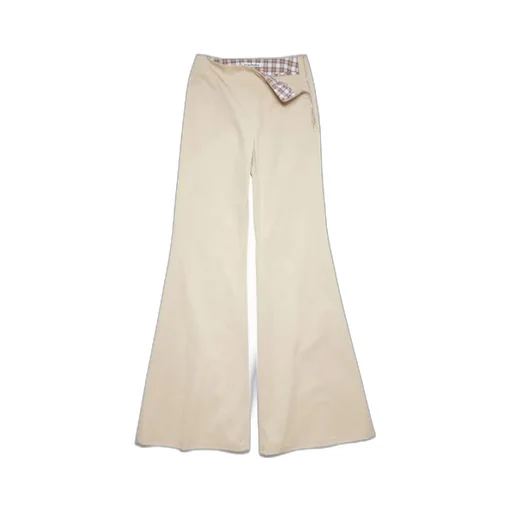 Flared Stretch-Cotton Trousers