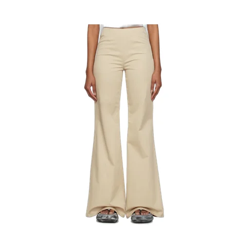 Flared Stretch-Cotton Trousers