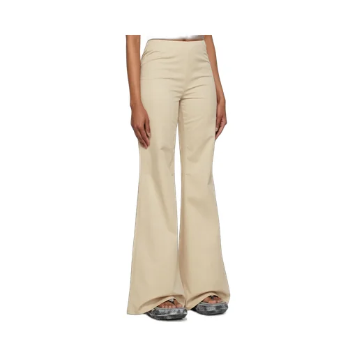 Flared Stretch-Cotton Trousers