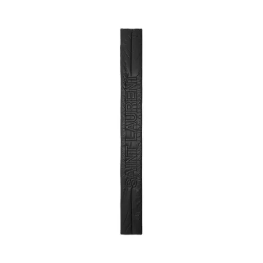 Saint Laurent Logo Patch Quilted Scarf