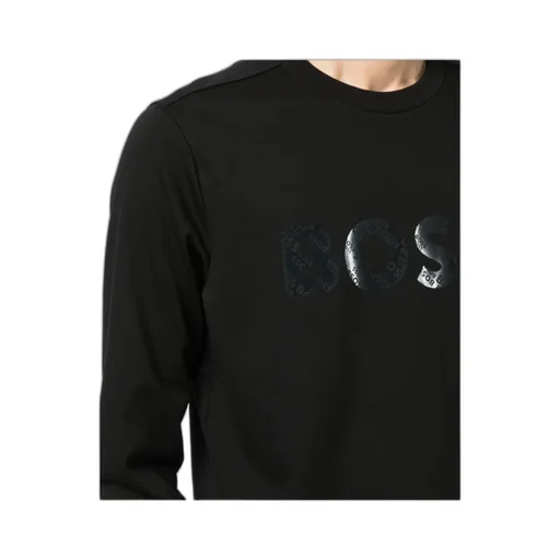 Logo-Patch Long-Sleeved Cotton Sweatshirt