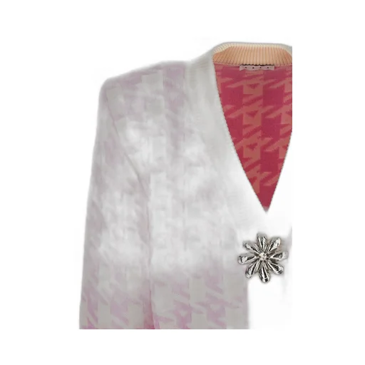Area Mussel Flower V-Neck Cardigan