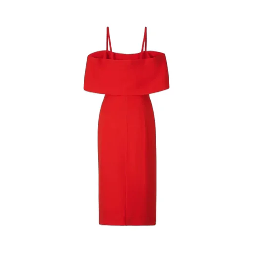 Off Shoulder Bandeau Midi Dress