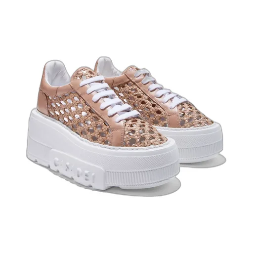 Round Toe Lacing Platform Wedges