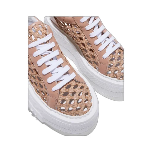 Round Toe Lacing Platform Wedges