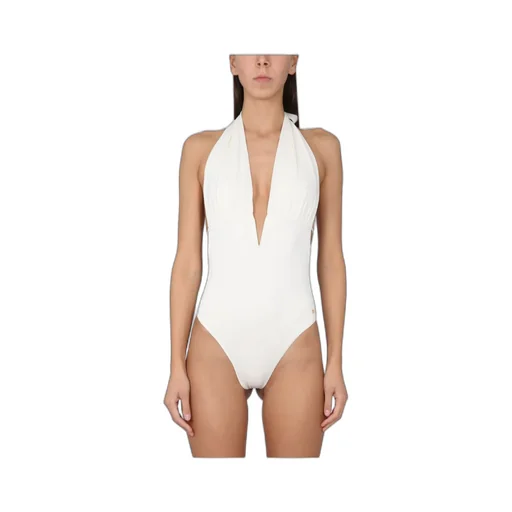 Plunging-V-Neck Swimsuit