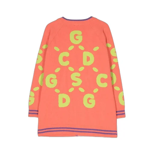 Debossed-Logo Print Cardigan