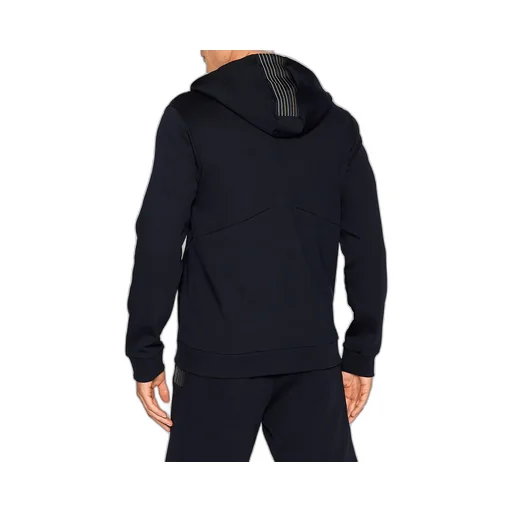 Logo Embroidered Zipper Hooded Casual Coat