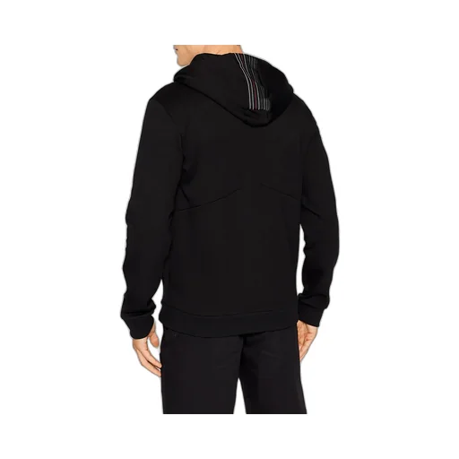Logo Zipper Hooded Casual Coat