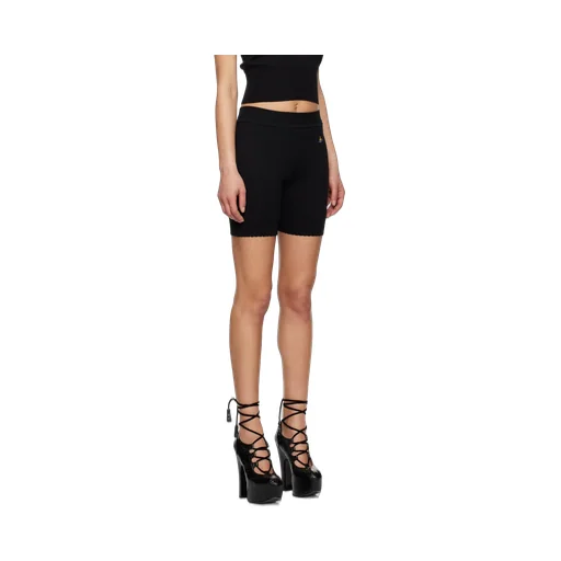 Embroidered-Logo Ribbed-Knit Shorts