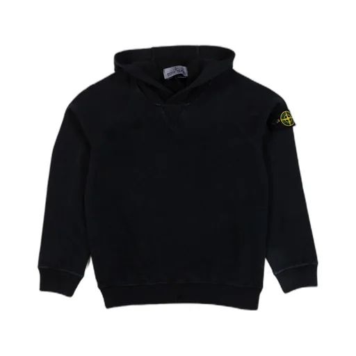Stone Island Junior Logo Patch Long-Sleeved Hoodie