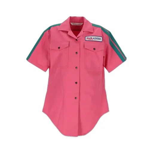 Palm Angels Logo Patch Buttoned Shirt