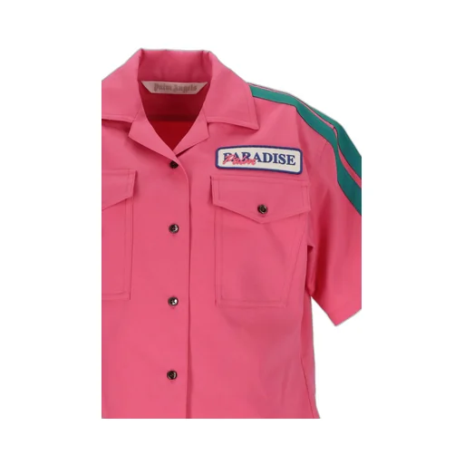 Palm Angels Logo Patch Buttoned Shirt