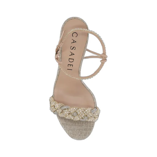 Casadei Astro Embellished Open Toe Sandals