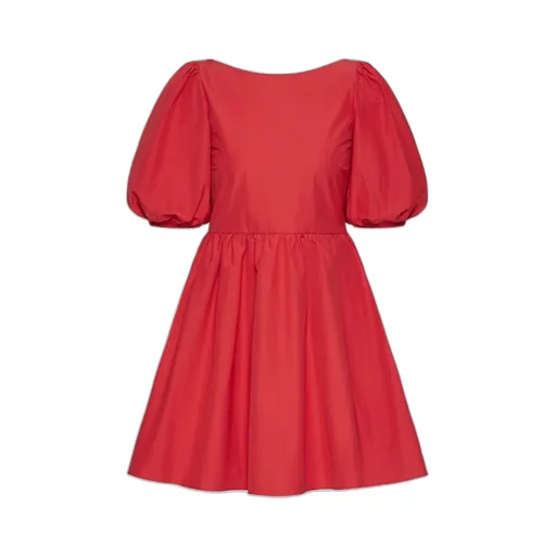 Redvalentino Taffeta Puff Sleeved Dress