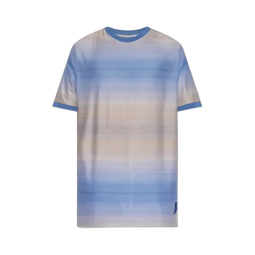 Stripe-Pattern Cotton T-Shirt