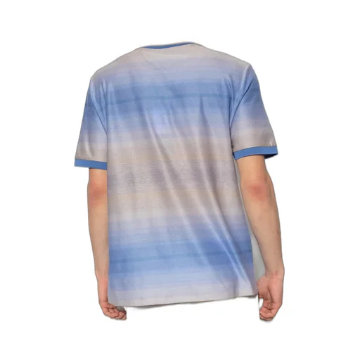 Stripe-Pattern Cotton T-Shirt