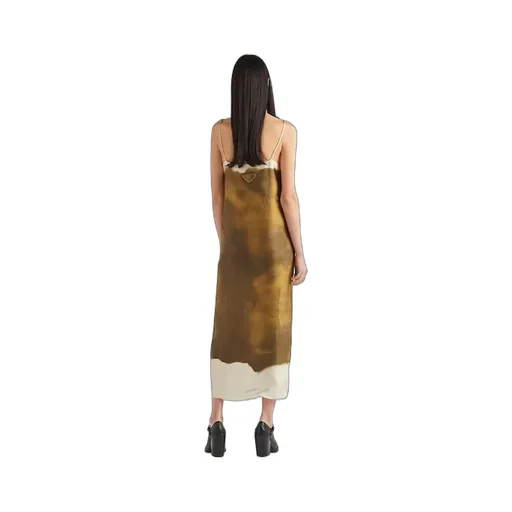 Prada Tie-Dyed Printed Shift Maxi Dress