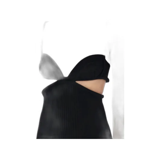Off-White Cut-Out Sleeveless Mini Dress