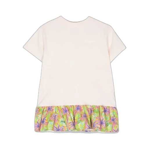 Palm Tree-Print Short-Sleeve Dress