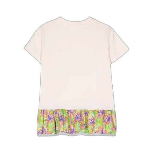 Palm Tree-Print Short-Sleeve Dress