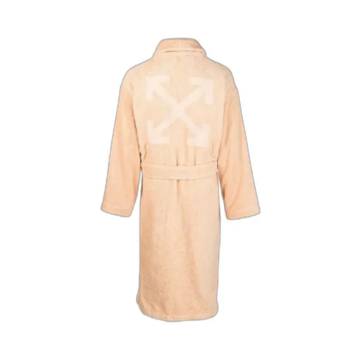 Off-White Belted Long-Sleeved Bathrobe
