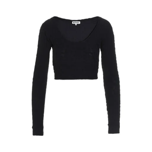 Long-Sleeved Blouse With Round Neck