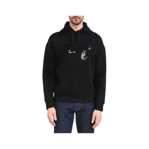 Sequin-Embellished Drawstring Hoodie