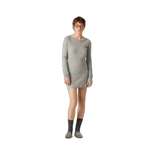 Ribbed Knit Jersey Dress