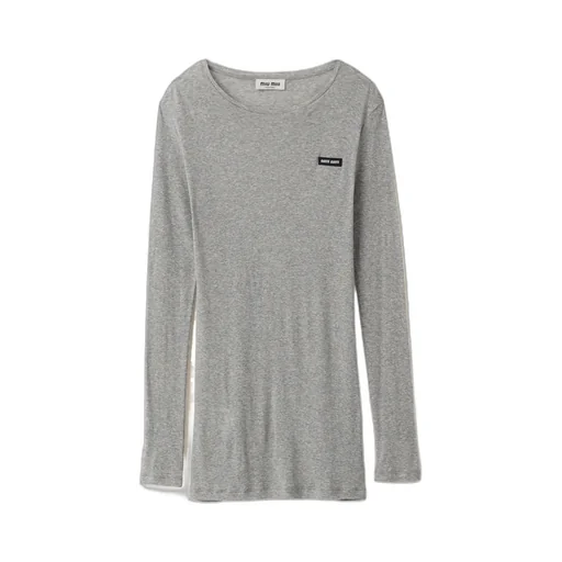 Ribbed Knit Jersey Dress