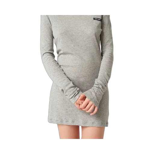 Ribbed Knit Jersey Dress