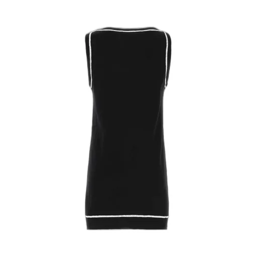 Contrast Stitching Mini Dress
