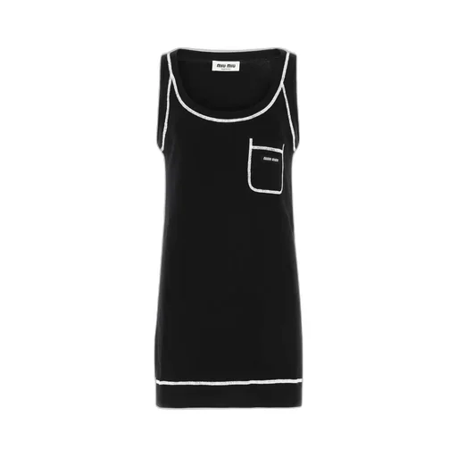 Contrast Stitching Mini Dress