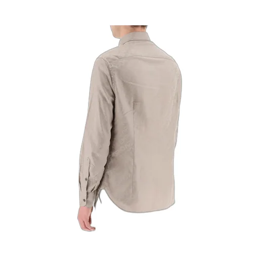 Full-Length Logo Jacquard Shirt