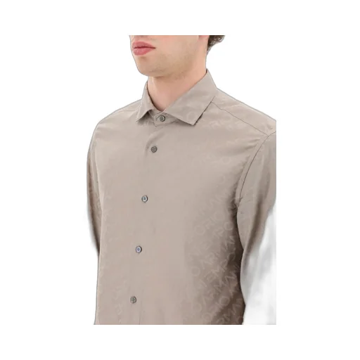 Full-Length Logo Jacquard Shirt