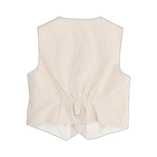 Il Gufo Striped V-Neck Waistcoat