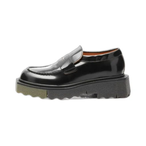 Off-White Tound Toe Slip-On Loafers