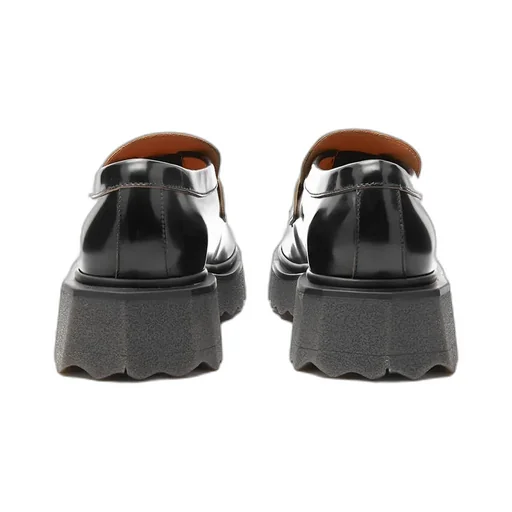 Off-White Tound Toe Slip-On Loafers